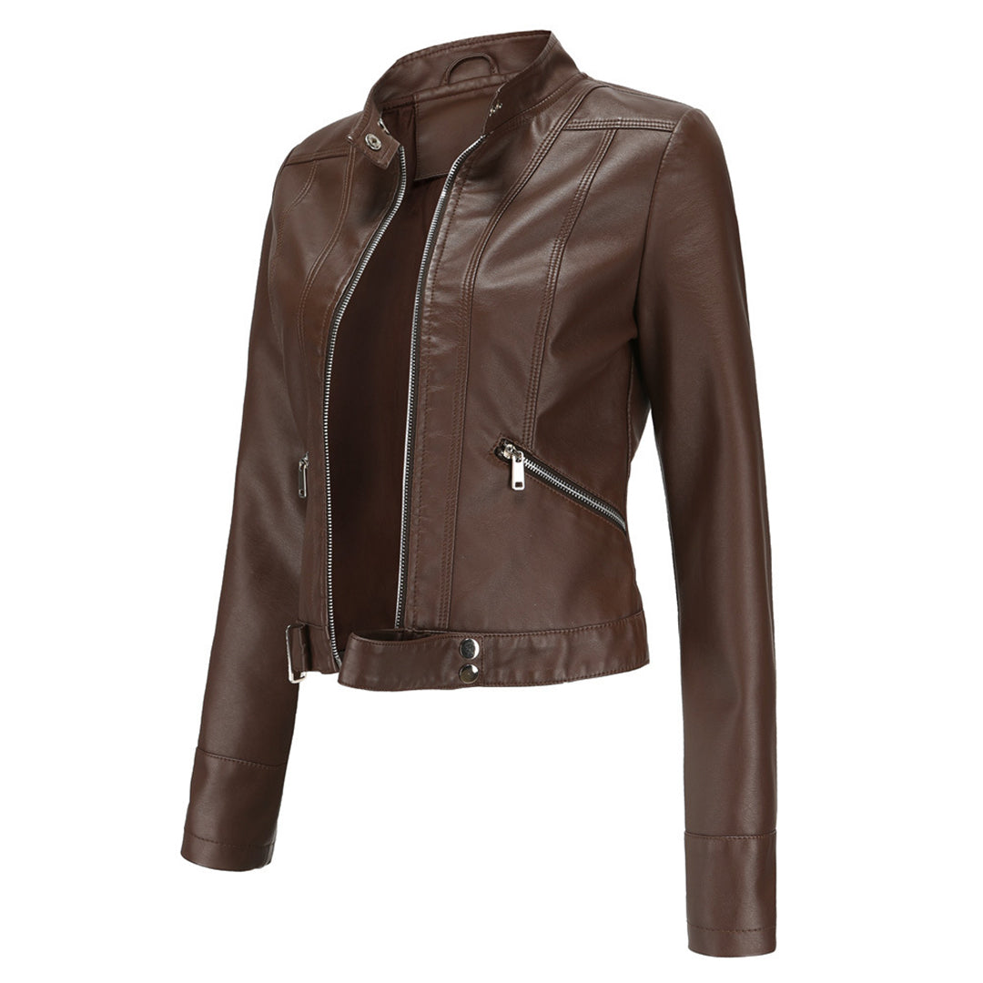 EB | Stilvolle Damen Lederjacke Im Klassischen Design