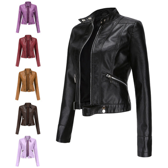 EB | Stilvolle Damen Lederjacke Im Klassischen Design