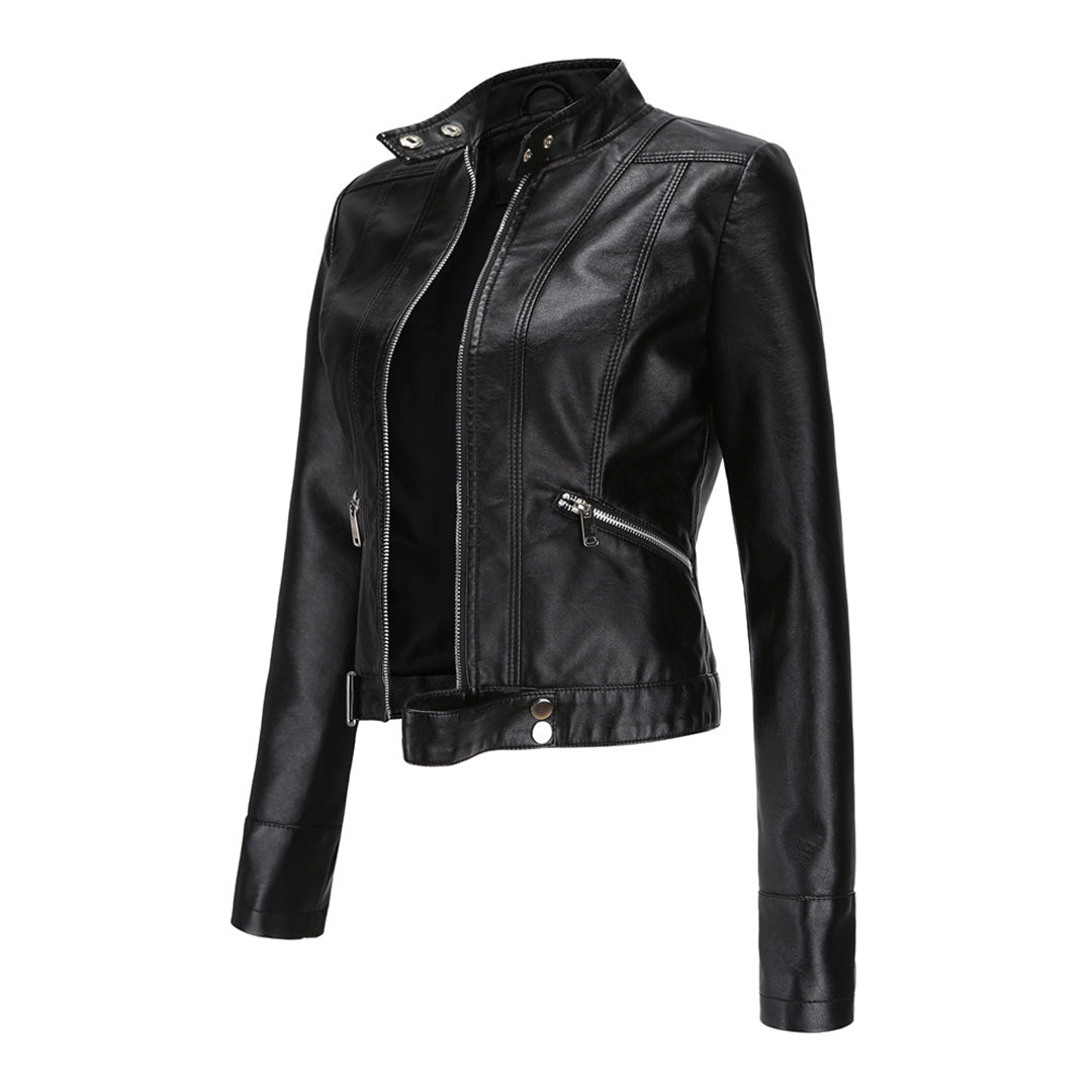 EB | Stilvolle Damen Lederjacke Im Klassischen Design