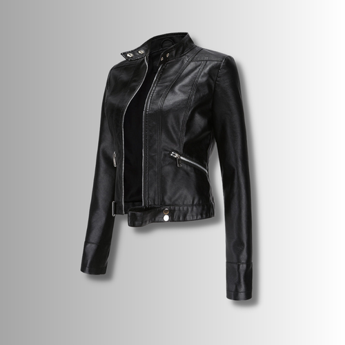 EB | Stilvolle Damen Lederjacke Im Klassischen Design