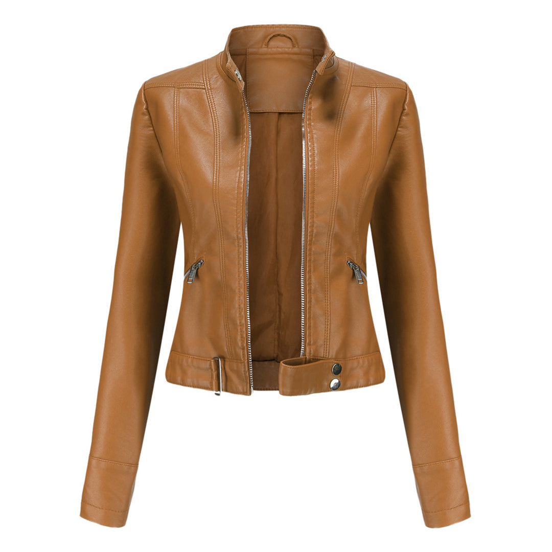 EB | Stilvolle Damen Lederjacke Im Klassischen Design