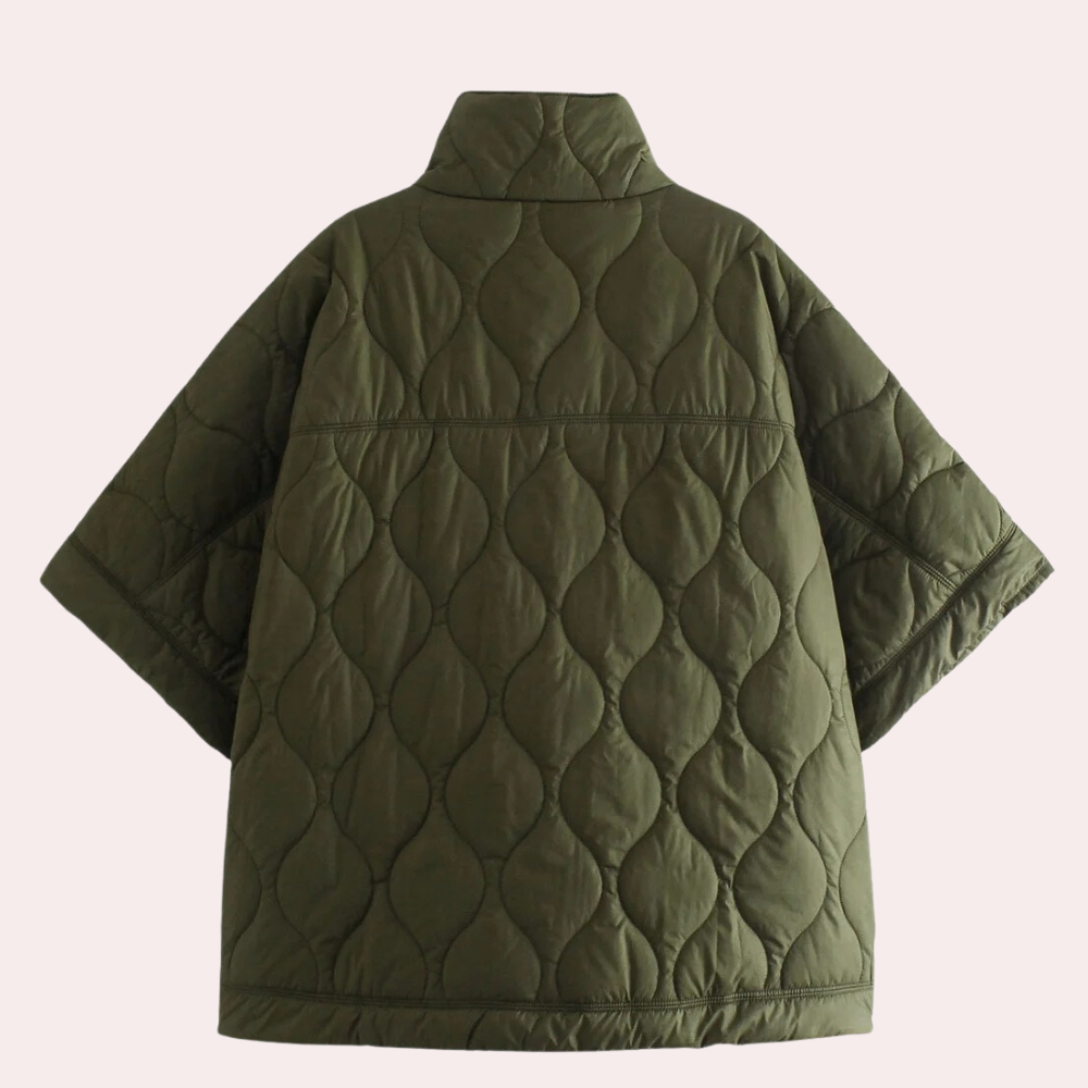 EB | Leichte wattierte Herbstjacke mit kurzen Ärmeln für Damen