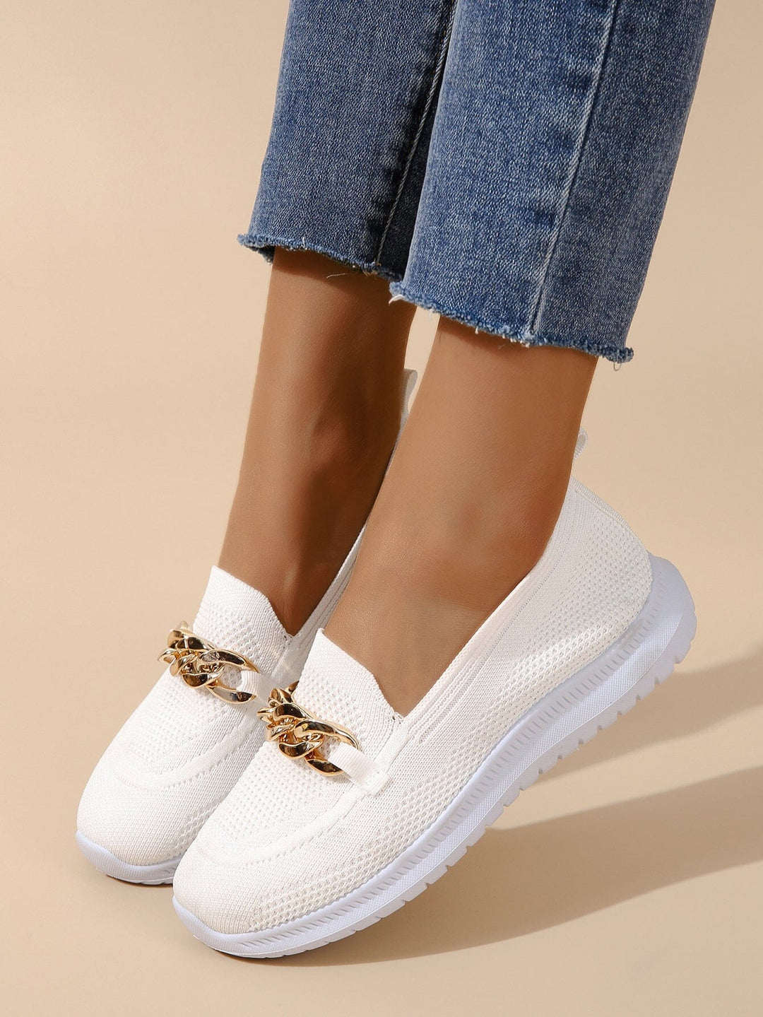 EB | Schicke Sneaker Mit Kettenbesatz