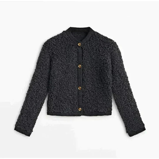 EB | Fuzzy Cardigan Weiche Textur Gemütliche Passform