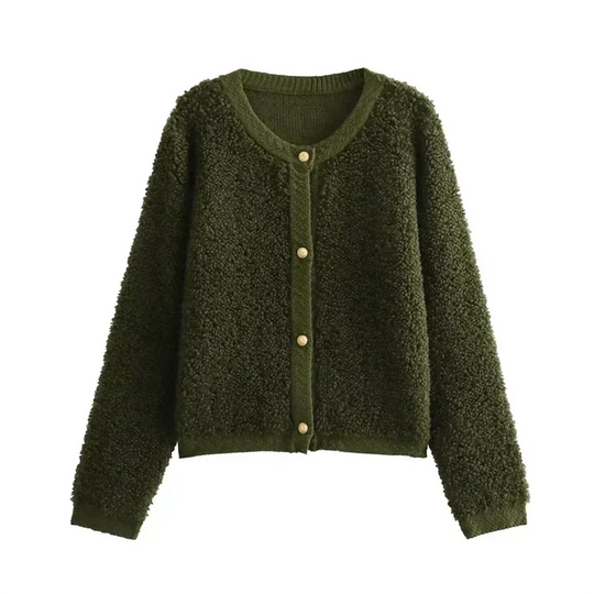 EB | Fuzzy Cardigan Weiche Textur Gemütliche Passform