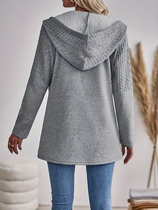 EB | Texturierte Zip-Up Hoodie Jacke