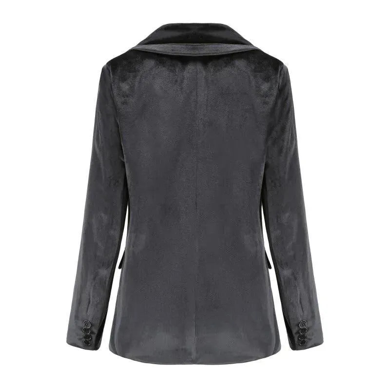 EB | Der Glatte Session Samt Blazer Damen - Lässig - Einfarbig