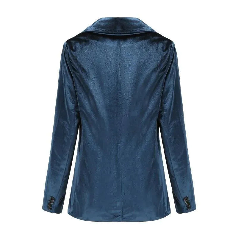 EB | Der Glatte Session Samt Blazer Damen - Lässig - Einfarbig