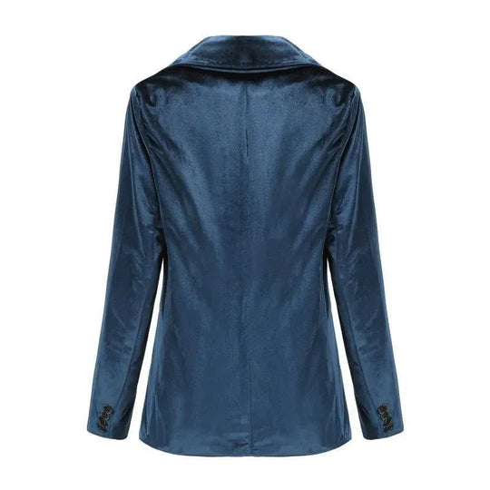 EB | Der Glatte Session Samt Blazer Damen - Lässig - Einfarbig