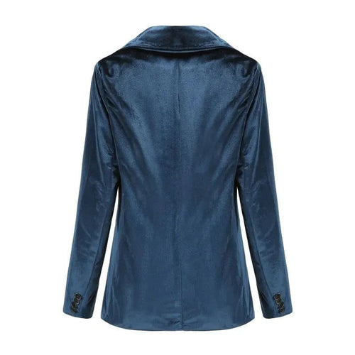 EB | Der Glatte Session Samt Blazer Damen - Lässig - Einfarbig