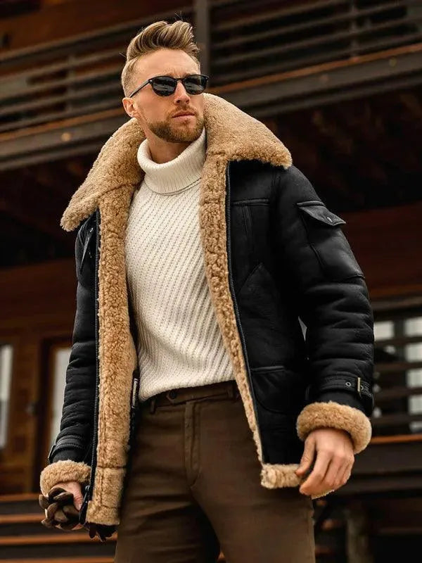 EB | Dicke Fell Männer Winterjacke