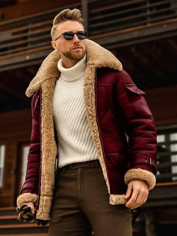 EB | Dicke Fell Männer Winterjacke