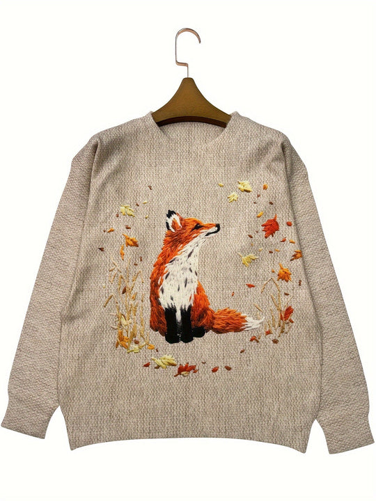 EB | Trendy Fuchs Druck Pullover