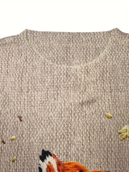 EB | Trendy Fuchs Druck Pullover