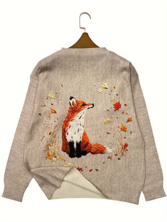 EB | Trendy Fuchs Druck Pullover