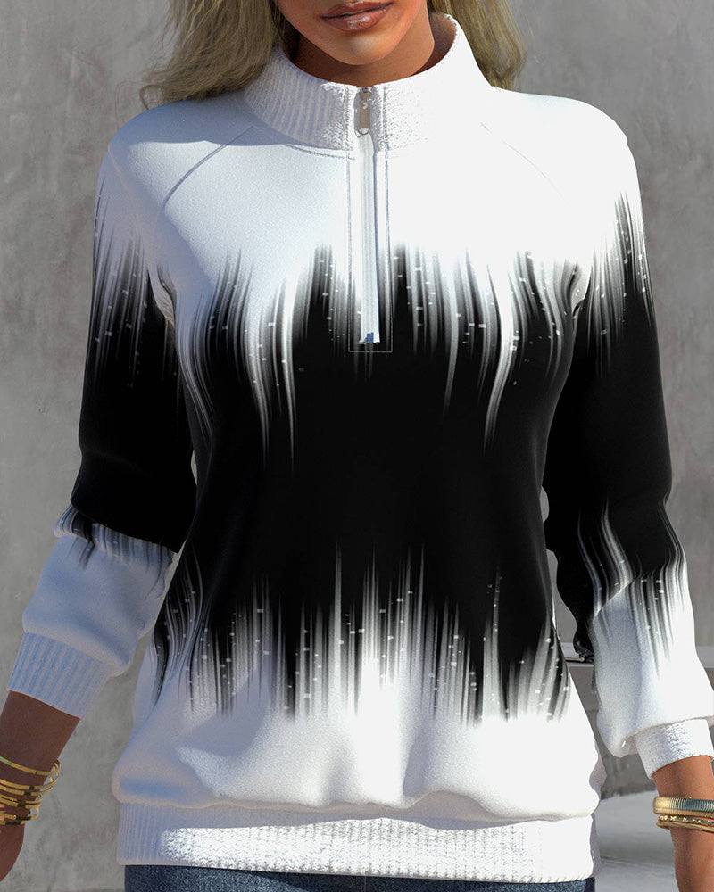 EB | Trendy Damen Zipkragenpullover