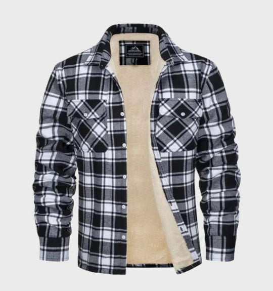 EB | Trendy Vintage-Style Flanell Herrenjacke