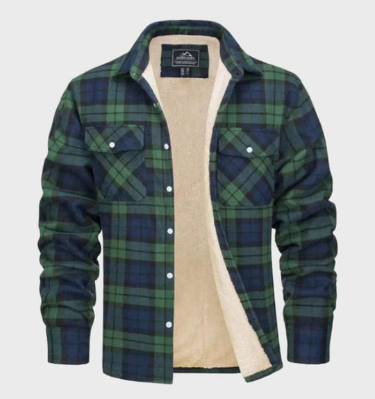 EB | Trendy Vintage-Style Flanell Herrenjacke
