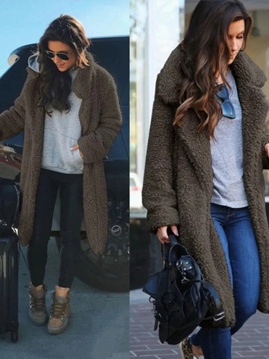 EB | Trendy Warm Lange Teddyjacke für Damen