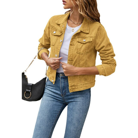 EB | Trendige Damen Denimjacke mit Bequemem Schnitt
