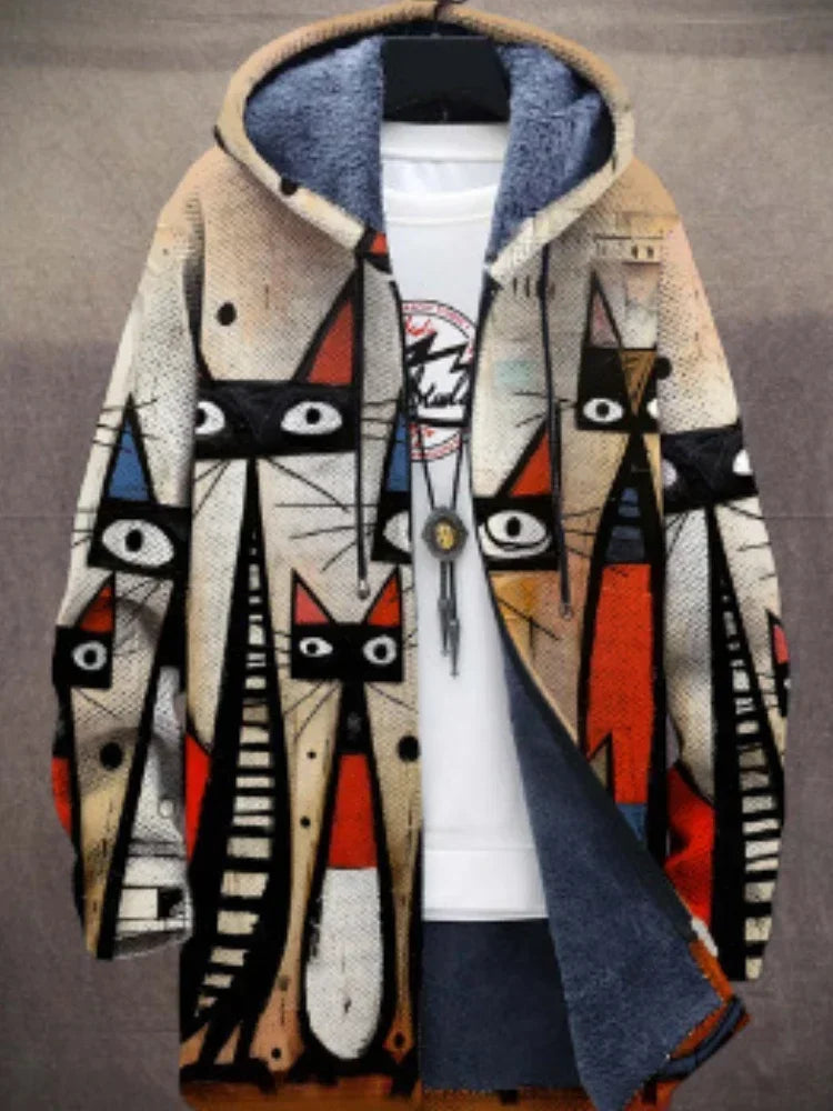 EB | Trendy Damenjacke mit Künstlerischem Print