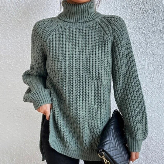 EB | Trendy Damen Strickrollkragenpullover