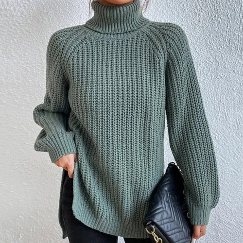 EB | Trendy Damen Strickrollkragenpullover