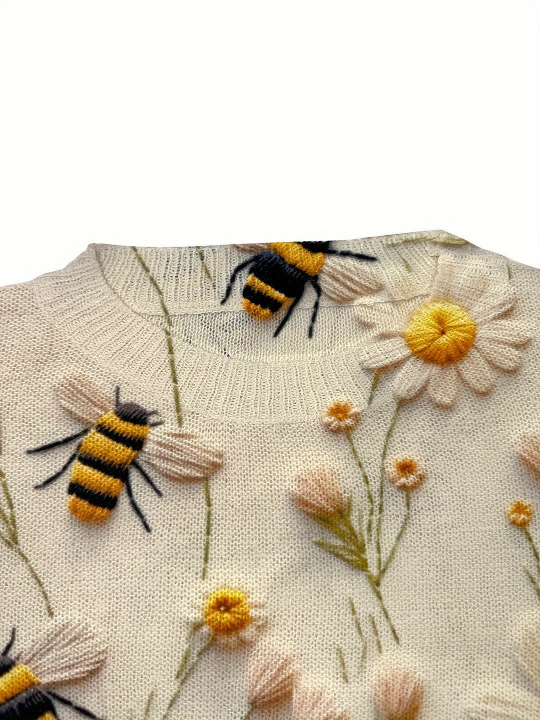 EB | Trendy Damenpullover mit Bienenmuster