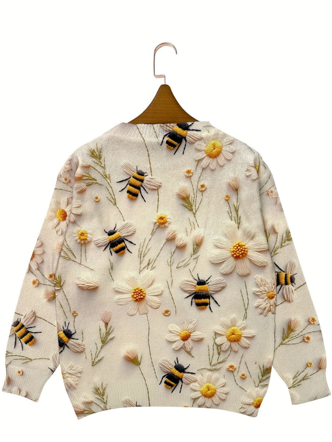 EB | Trendy Damenpullover mit Bienenmuster