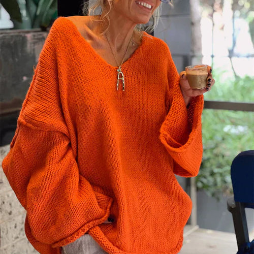 EB | Trendy Damen V-Ausschnitt Pullover