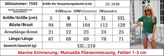 EB | Solide Farbe Rundhalsausschnitt lose kurze Ärmel