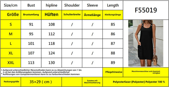 EB | Ärmelloses Kleid mit Rundhalsausschnitt und Weste mit Knöpfen