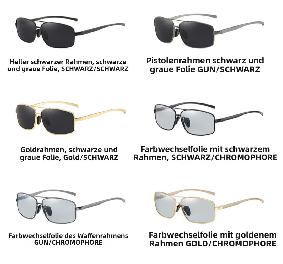 EB | Vintage Square Aluminium Magnesium Polarisierte Sonnenbrille