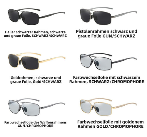 EB | Vintage Square Aluminium Magnesium Polarisierte Sonnenbrille