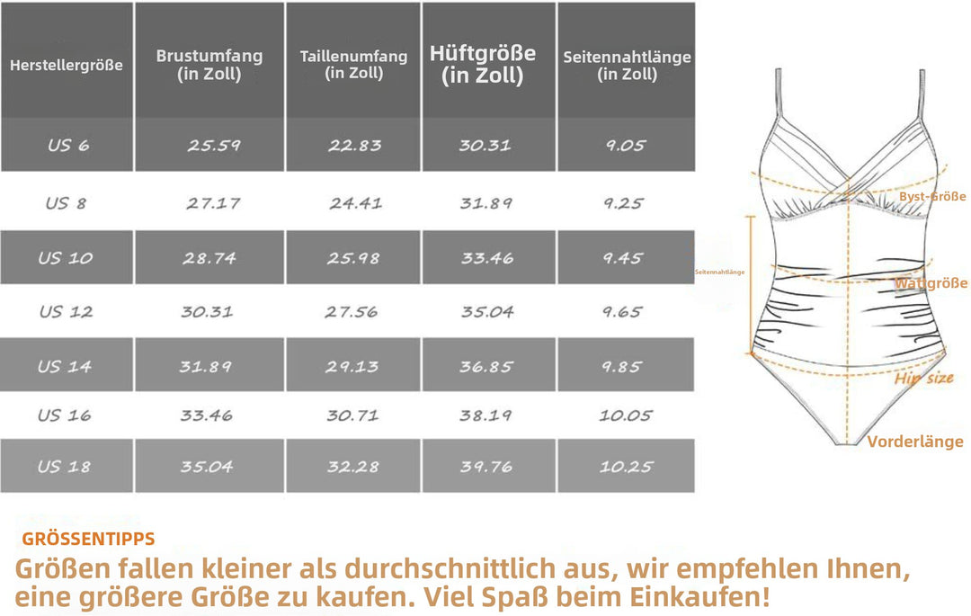 EB | Sexy schlichter, kreuzfaltbarer, enger einteiliger Bikini