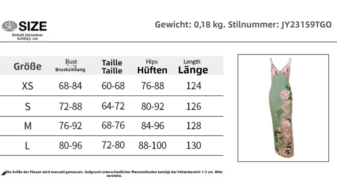EB | Schlankes Kleid mit Sling-Print