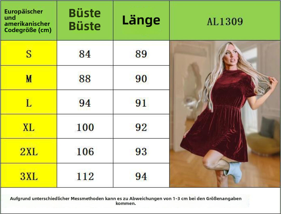 EB | Einfarbiges Samtkleid