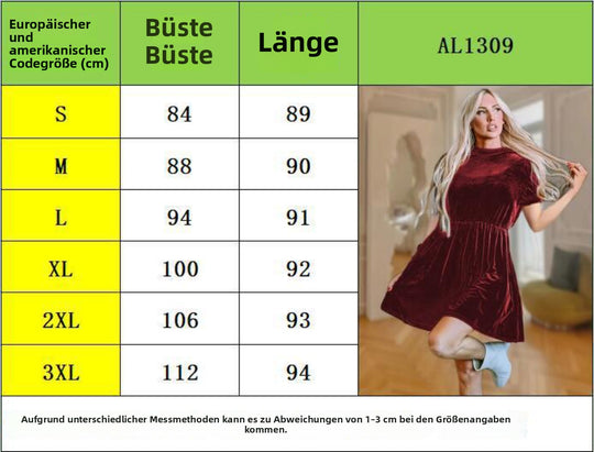 EB | Einfarbiges Samtkleid