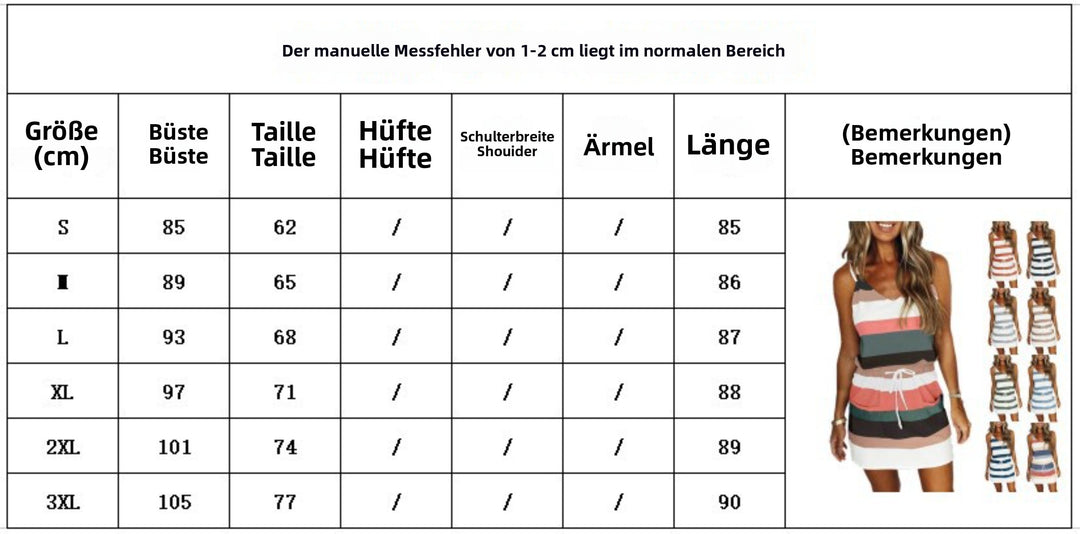 EB | Gestreiftes Westenkleid mit Hosenträgermuster