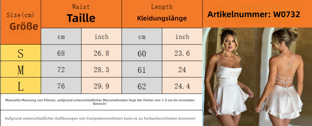 EB | Halter einfarbig Strapskleid kurz