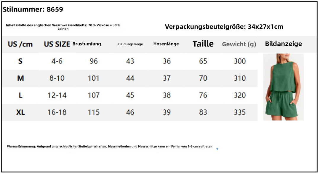 EB | Zweiteiliges Set aus ärmellosem Oberteil und Shorts