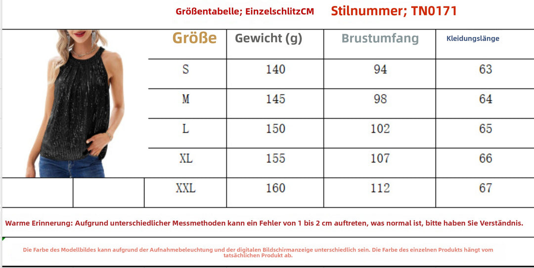 EB | Weste mit Pailletten und Kragen