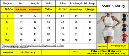 EB | Ärmelloses Neck Tube Top Weste Hip Wrap Set