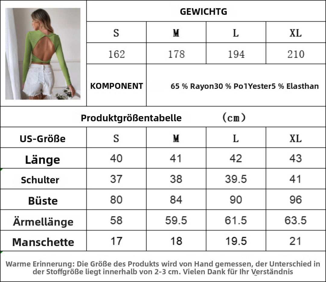 EB | Langärmeliges Oberteil mit Neckholder-Strick