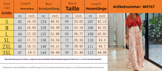 EB | Zweiteiliges Set mit V-Ausschnitt und Hose mit weitem Bein