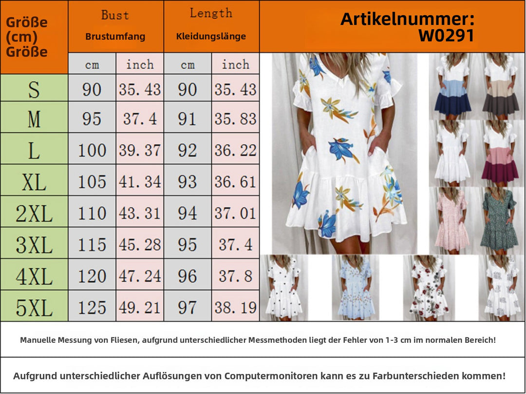 EB | Pendelkleid mit V-Ausschnitt
