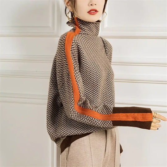 EB | Damen Rollkragenpullover Aus Weichem Strick