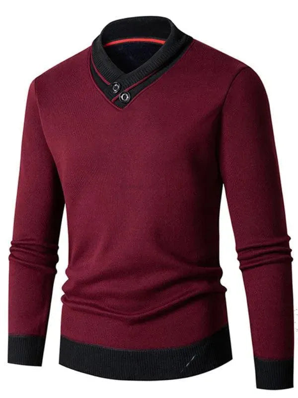 EB | Slim Fit V-Ausschnitt Herren Pullover