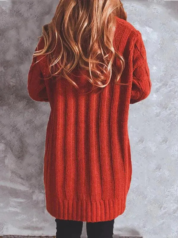 EB | Pocket Lange Damen Strickjacke Pullover