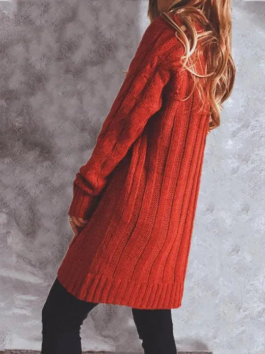 EB | Pocket Lange Damen Strickjacke Pullover